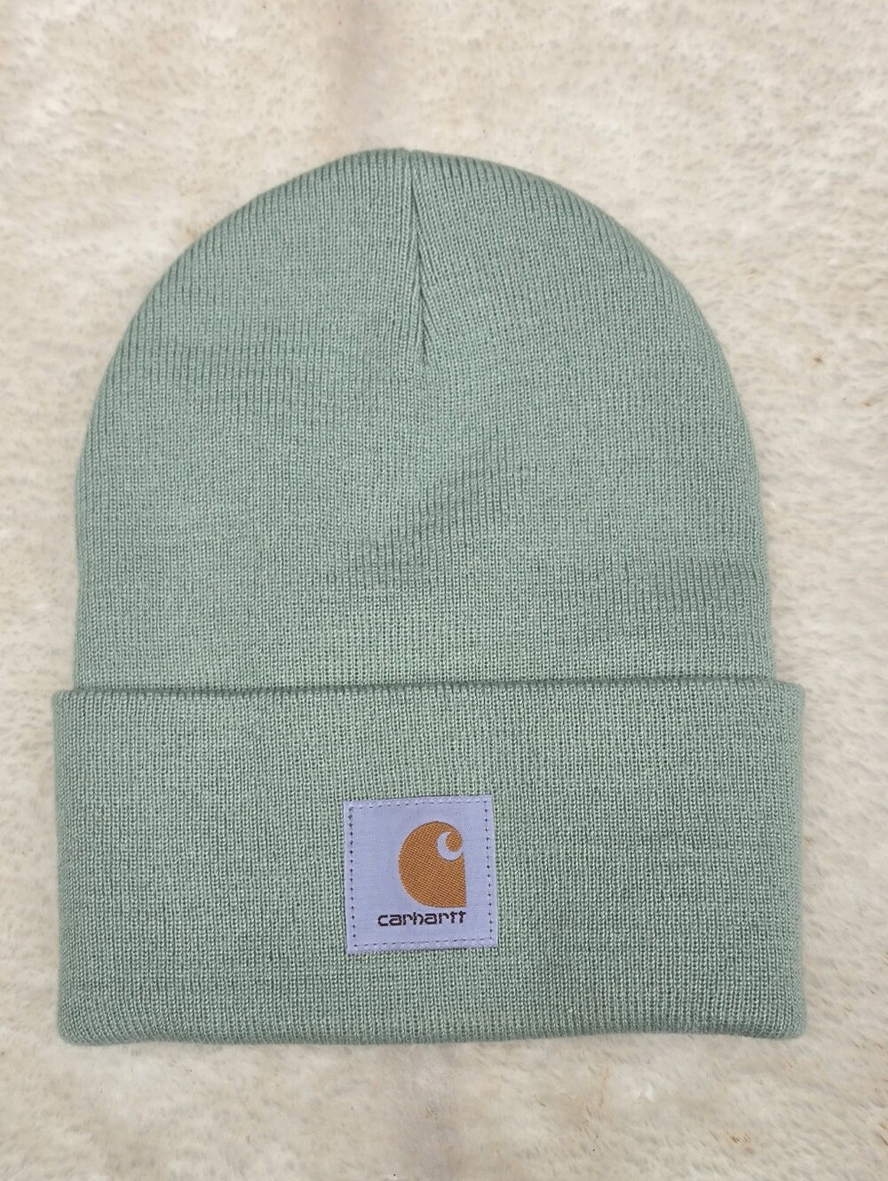 Carhartt Sage Green Knit Cuffed Beanie Hat One Size Unisex